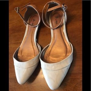 GUC snakeskin/cheetah cream/brown flats sz 6.5